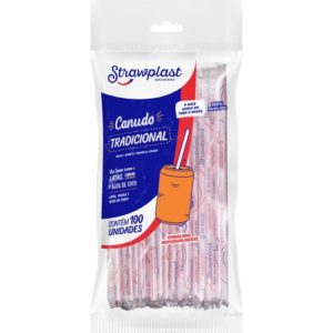 Canudo Tradicional STRAWPLAST C/ 100 unidades