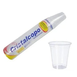 Copo Descartável Transparente CRISTALCOPO C/100 Unidades 180ml