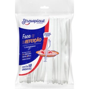 Faca Simples Refeição STRAWPLAST C/ 50 unidades